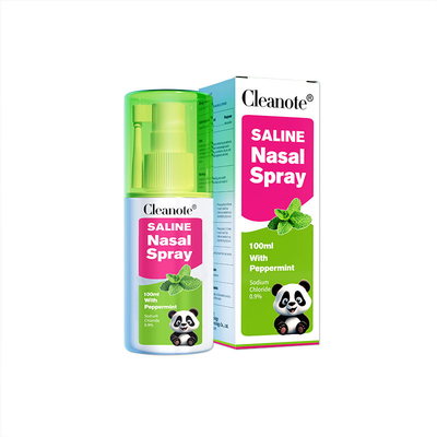qualidade 00,9% NaCl 100 ml Spray Nasal Salino com Hortelha de Pimenta Para Refrescante Nasal Adulto fábrica