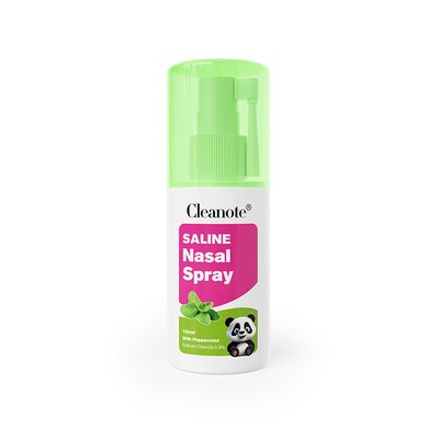 qualidade Cleanote Solução Salina Spray Nasal 0,9% NaCl 100 ml Com Hortelha Para Rinite Frio Congestionado Irritado Nasal Refrescante fábrica