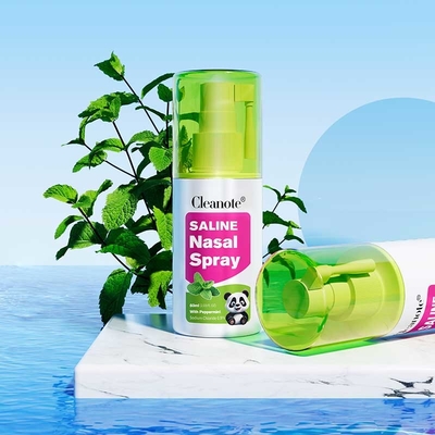 qualidade 60 ml Spray nasal salino Clea de hortelã Nota para rinite Alergias ao frio Nasal congestionado Nasal irritado fábrica